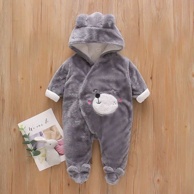 The Plush Fleece Romper — Hooded, Newborn to 18 Months