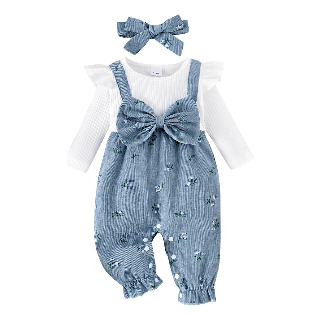 The Floral Romper &amp; Headband Set — 1–18 Months