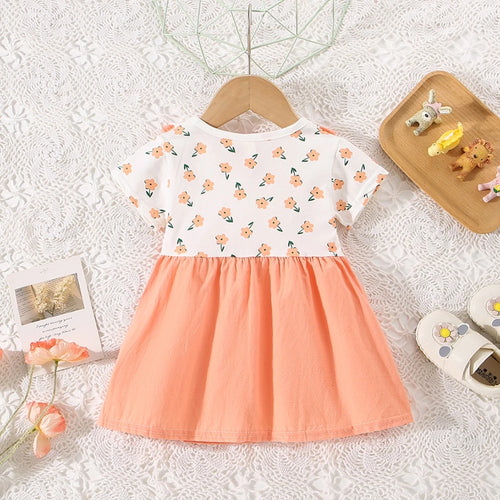 The Doll Collar Dress — Floral Cotton, Knee Length