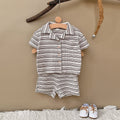 The Waffle Knit Set — Striped Top &amp; Shorts, 6M–3Y