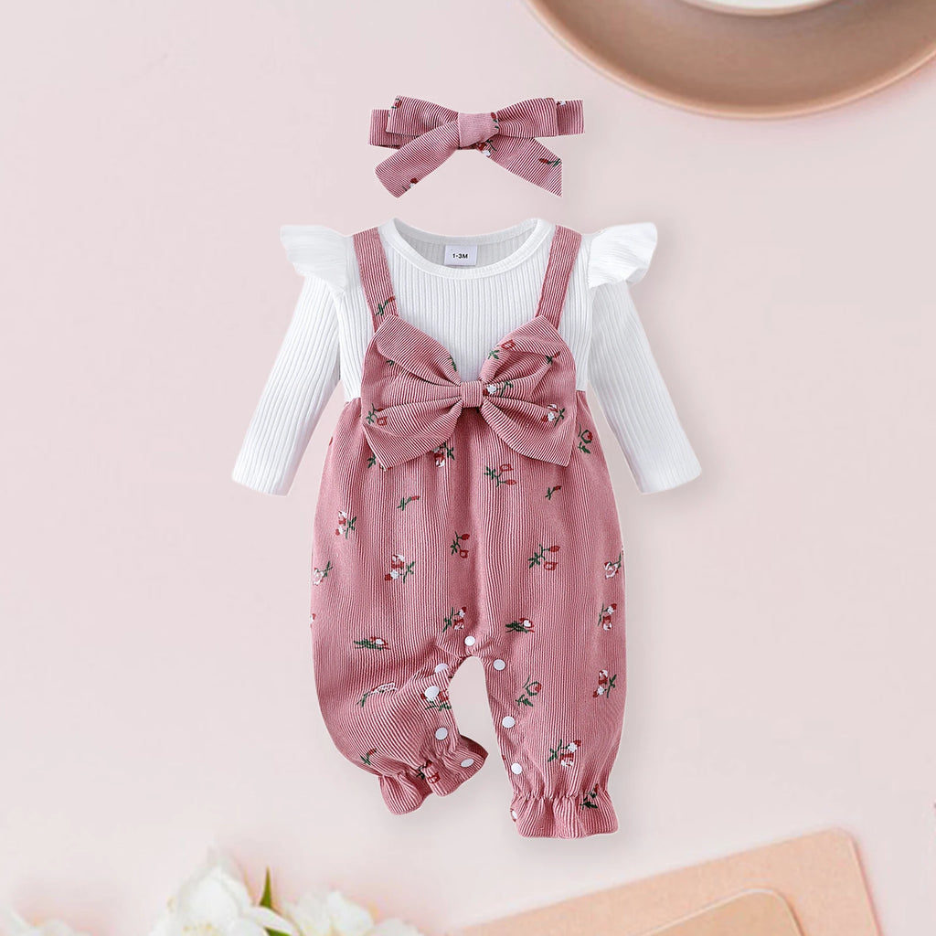 The Floral Romper &amp; Headband Set — 1–18 Months
