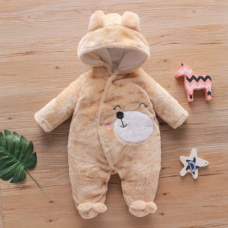 The Plush Fleece Romper — Hooded, Newborn to 18 Months