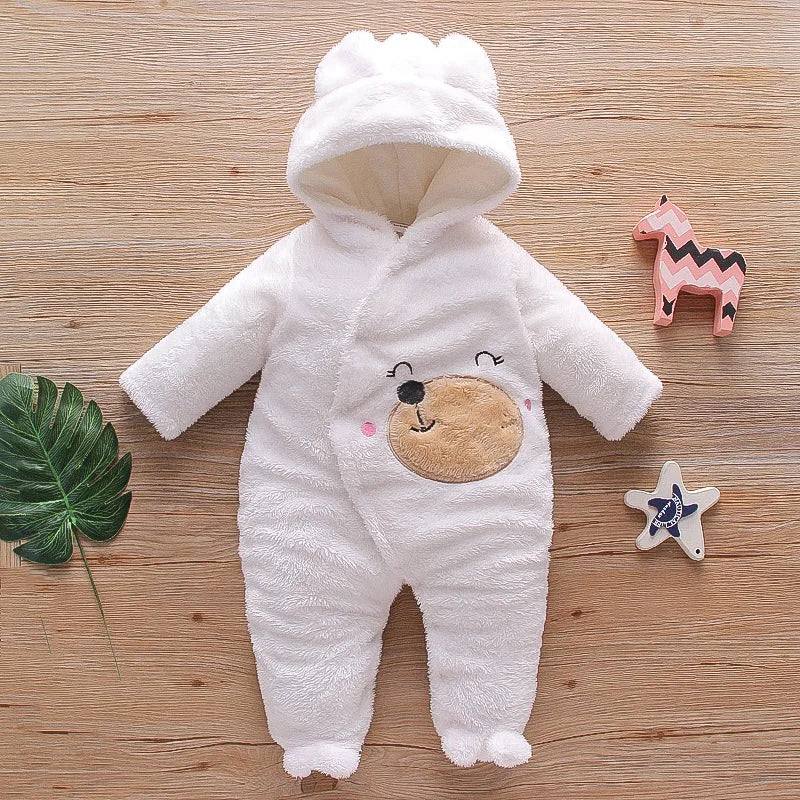 The Plush Fleece Romper — Hooded, Newborn to 18 Months