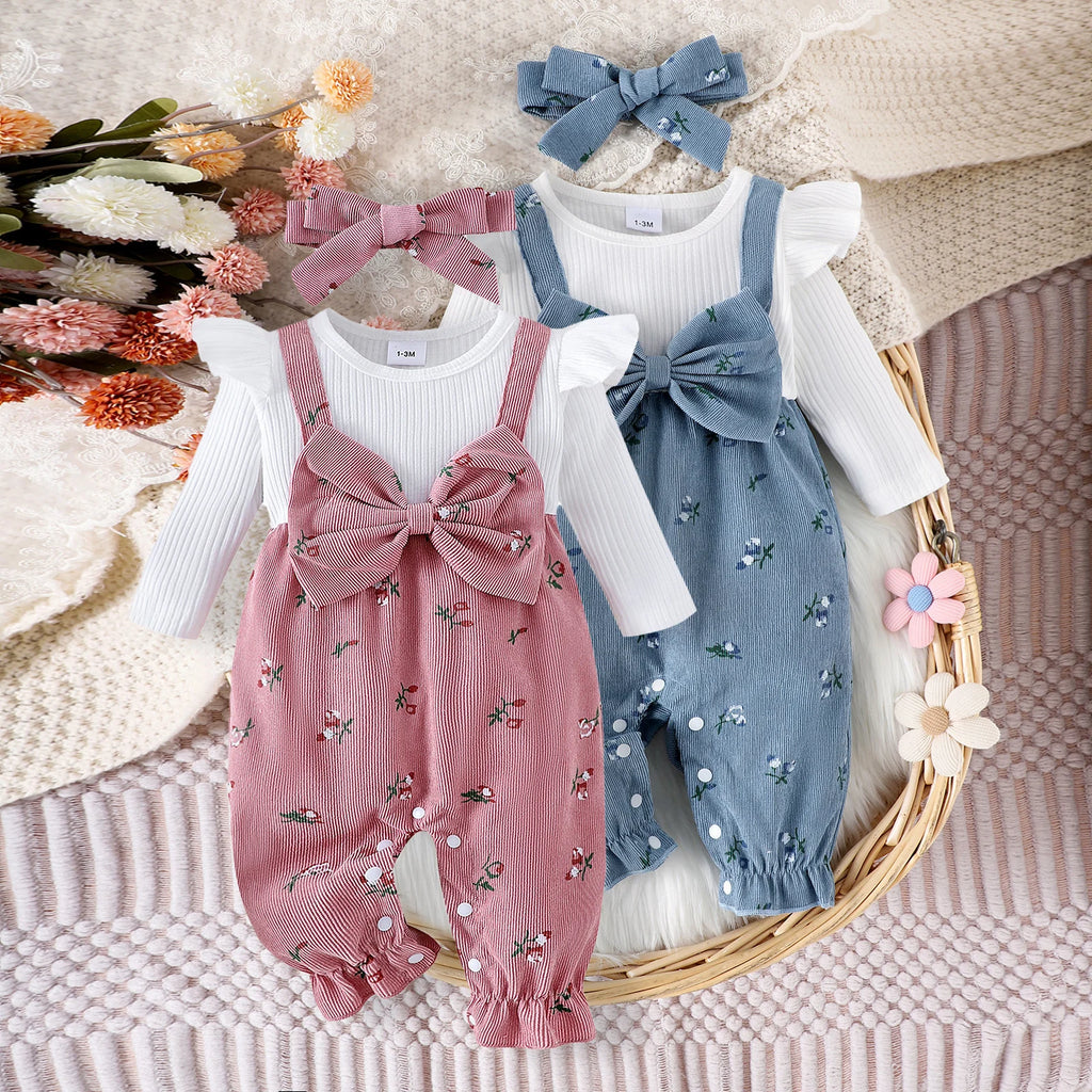 The Floral Romper &amp; Headband Set — 1–18 Months