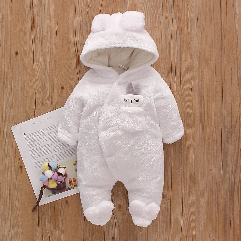 The Plush Fleece Romper — Hooded, Newborn to 18 Months