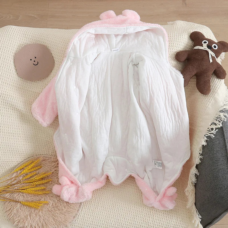 The Plush Fleece Romper — Hooded, Newborn to 18 Months