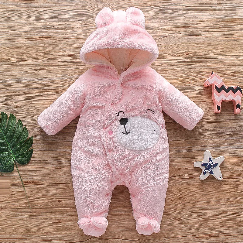 The Plush Fleece Romper — Hooded, Newborn to 18 Months