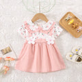 The Doll Collar Dress — Floral Cotton, Knee Length