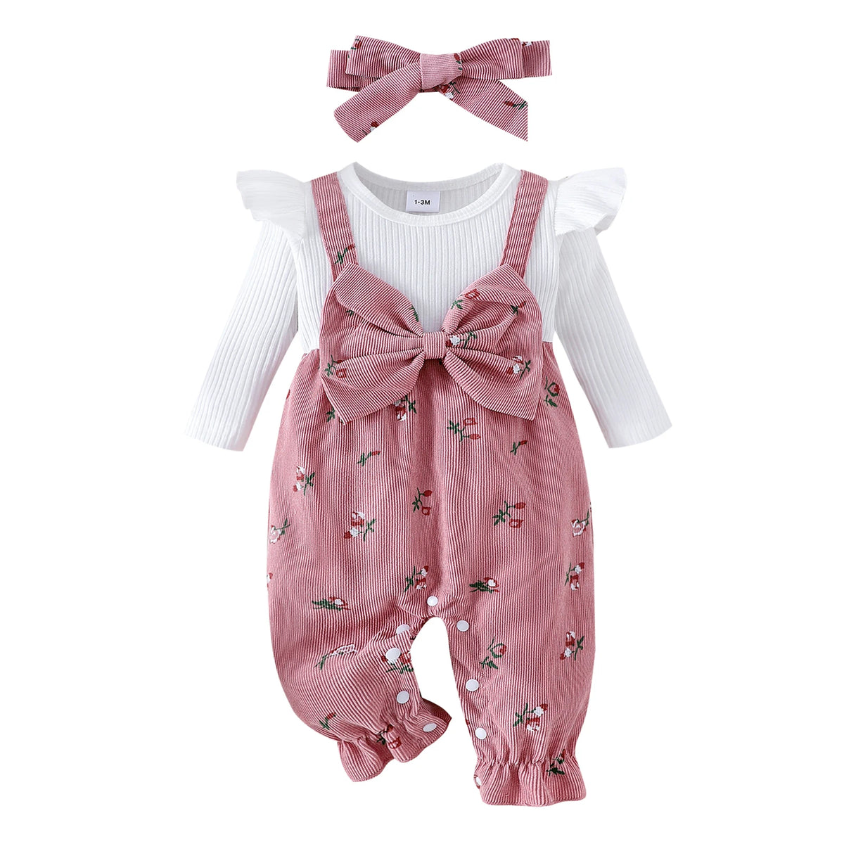 The Floral Romper &amp; Headband Set — 1–18 Months
