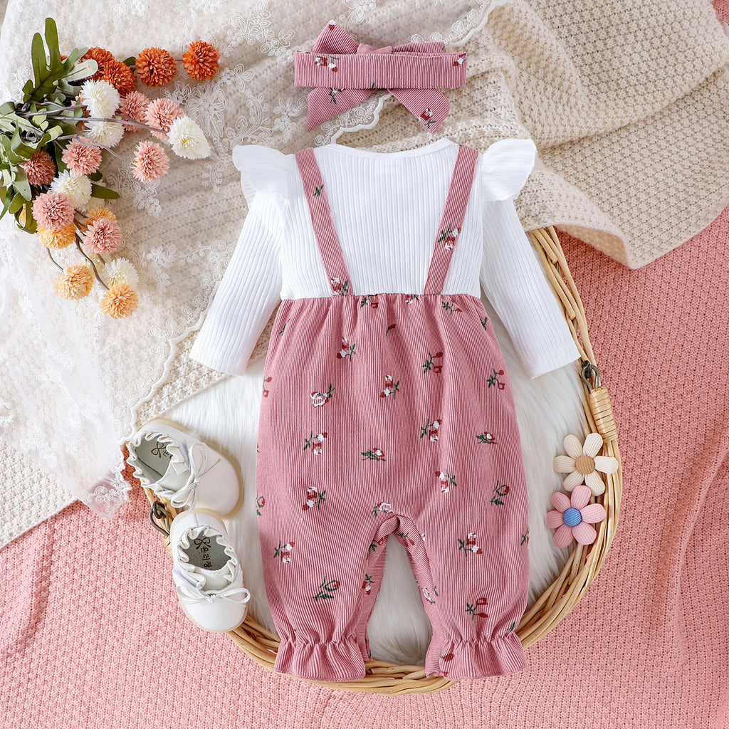 The Floral Romper &amp; Headband Set — 1–18 Months