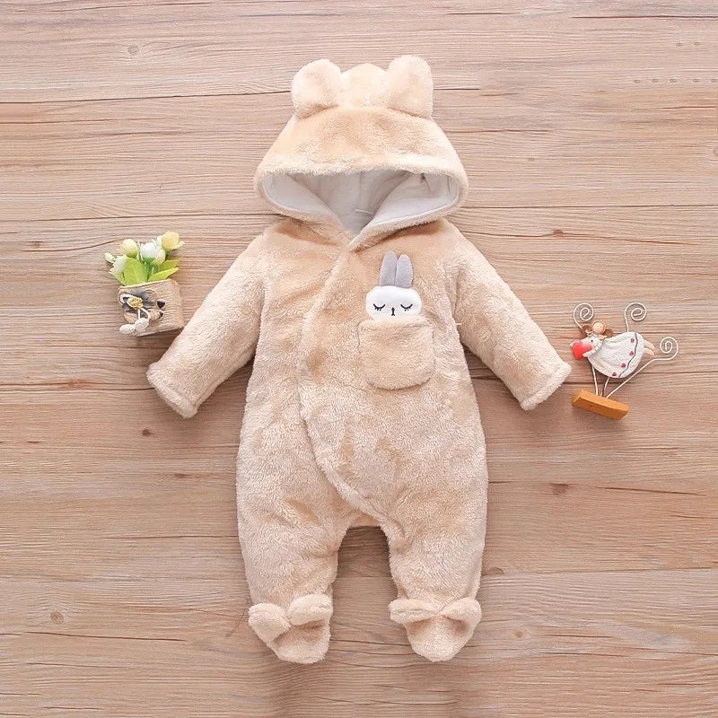 The Plush Fleece Romper — Hooded, Newborn to 18 Months