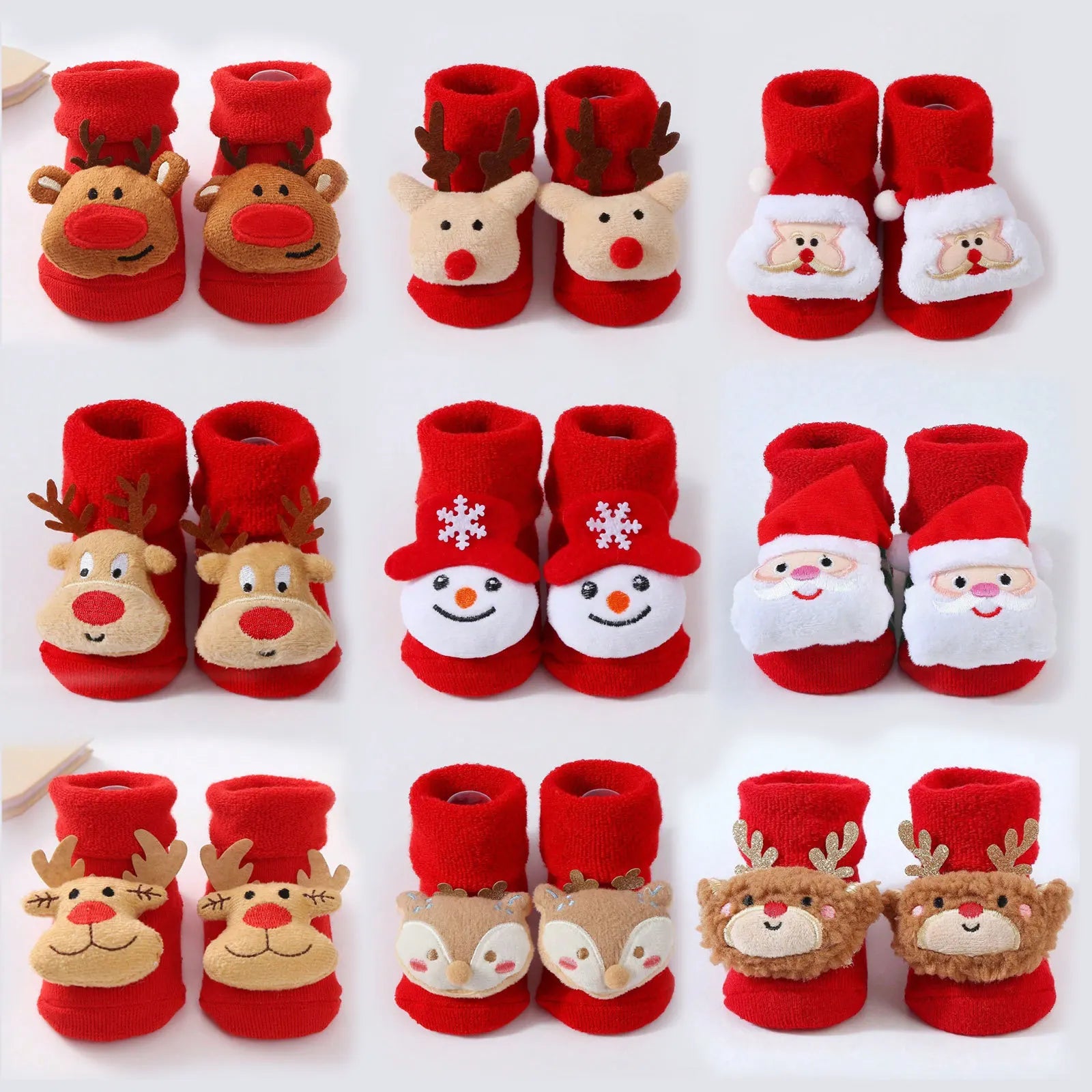 The Festive Knit Socks — 3D Reindeer, Snowman &amp; Santa