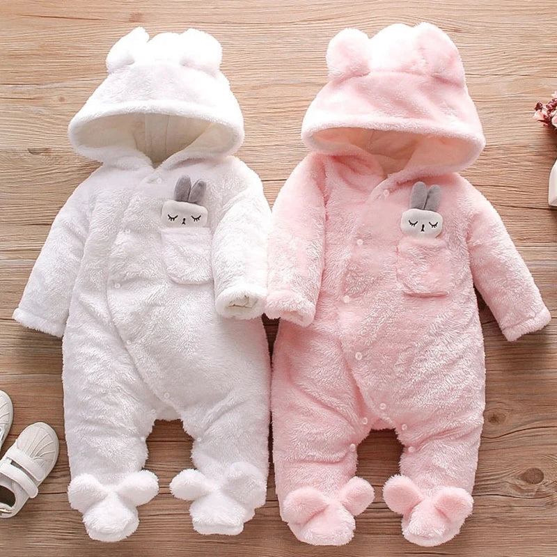 The Plush Fleece Romper — Hooded, Newborn to 18 Months